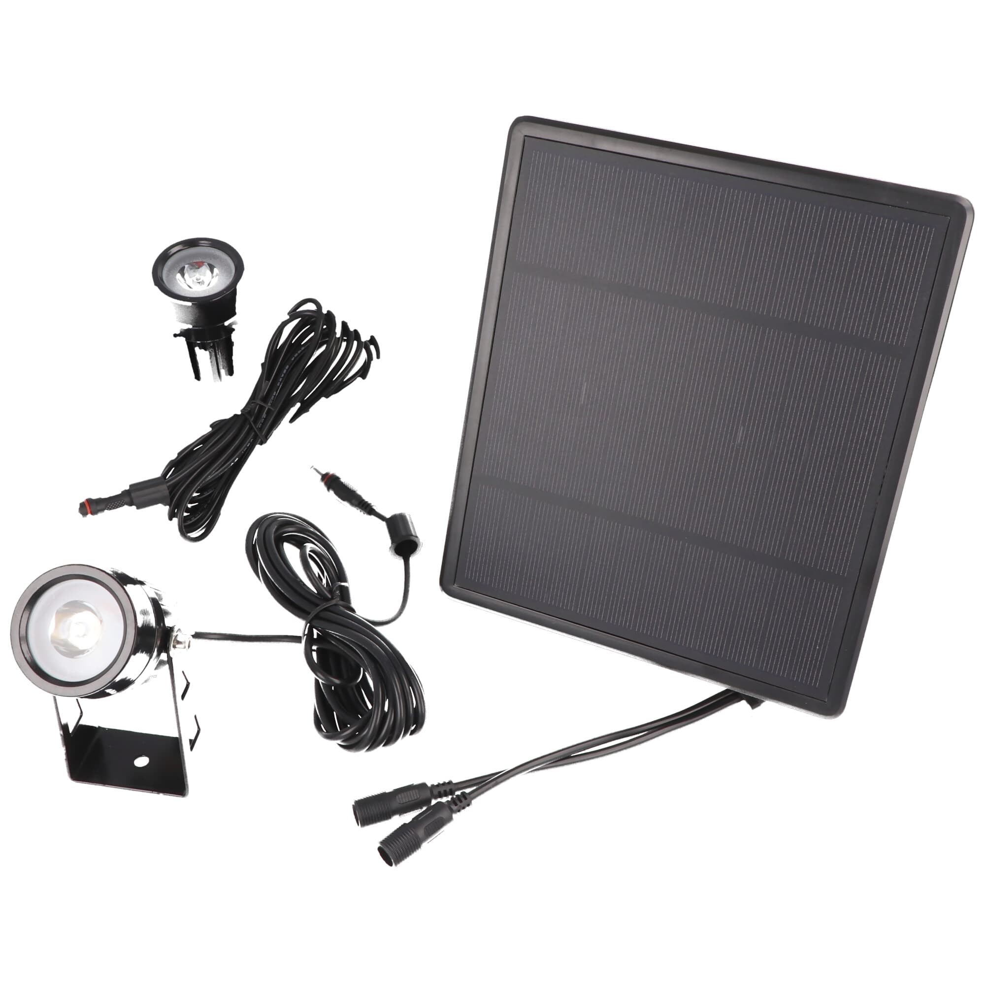 Velamp BLACKBIRD : 2 spots extérieurs avec panneau solaire. 3000K