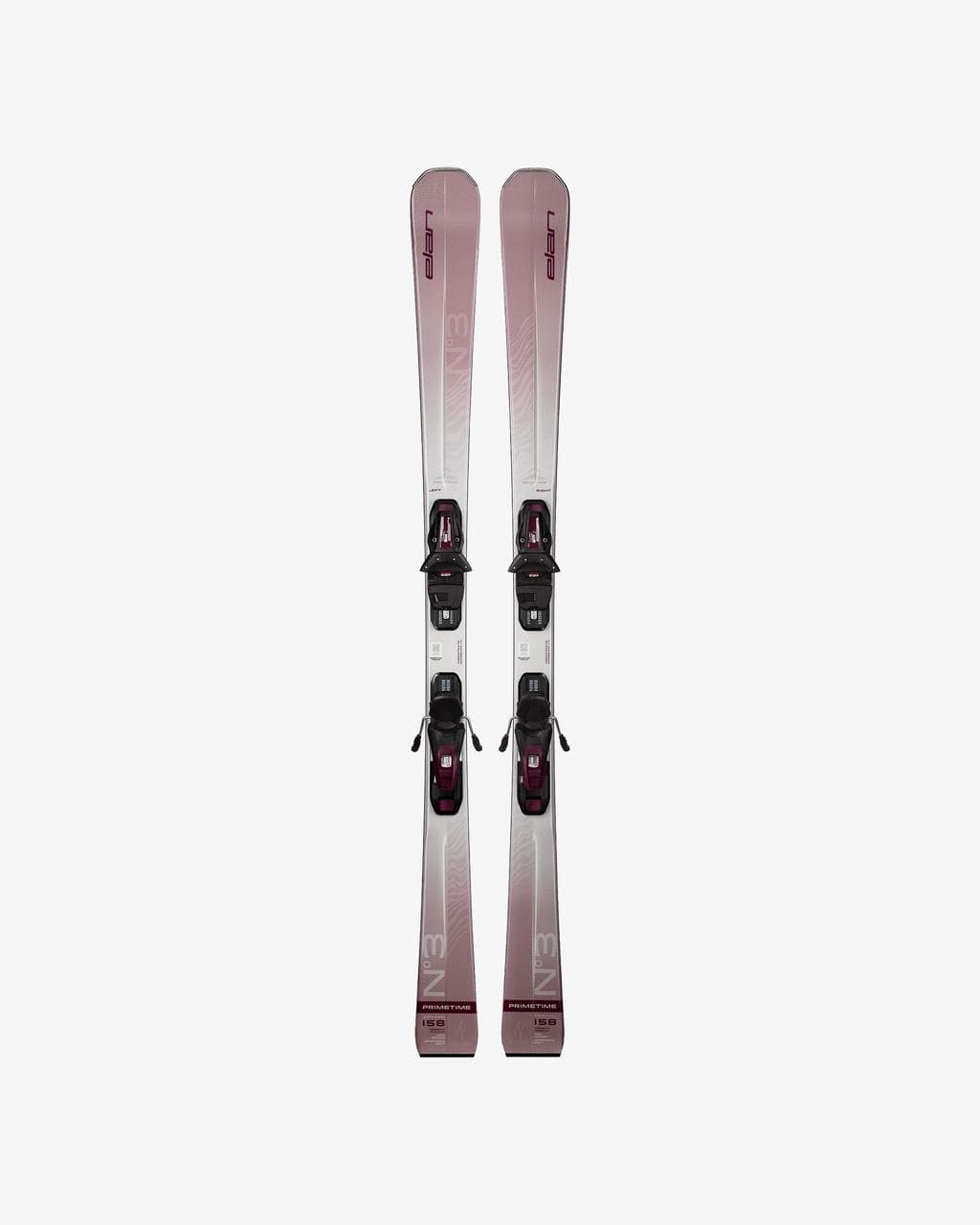 Skis Elan Primetime N3 W 2026 + fixations EL 9.0 GW Shift X argent mauve femme - 151
